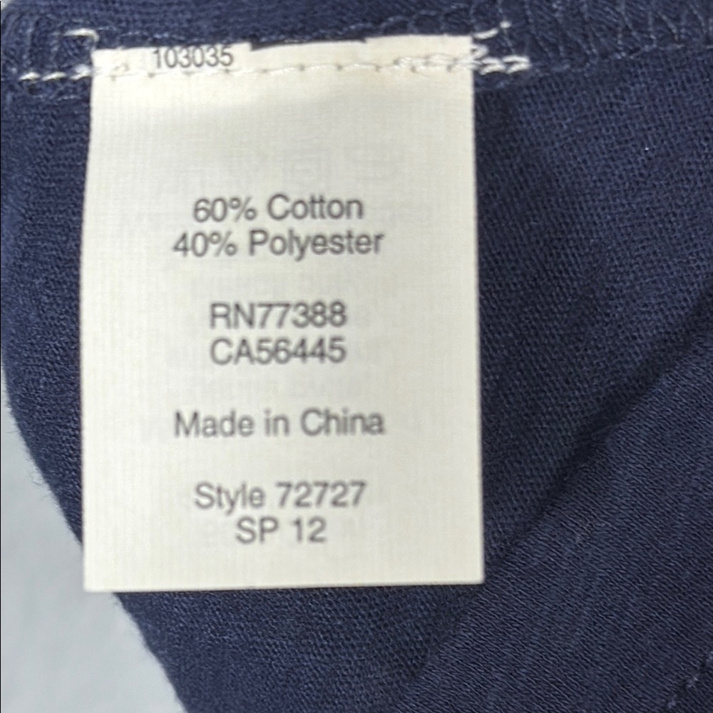 NWT J. Crew Navy Blue Embroidered Women's‎ Top - Picture 7 of 7